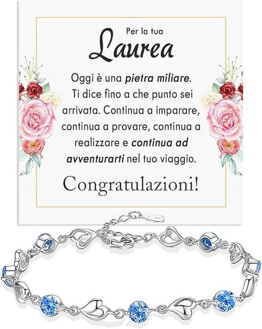 Bracciale Pietre Blu - Laurea