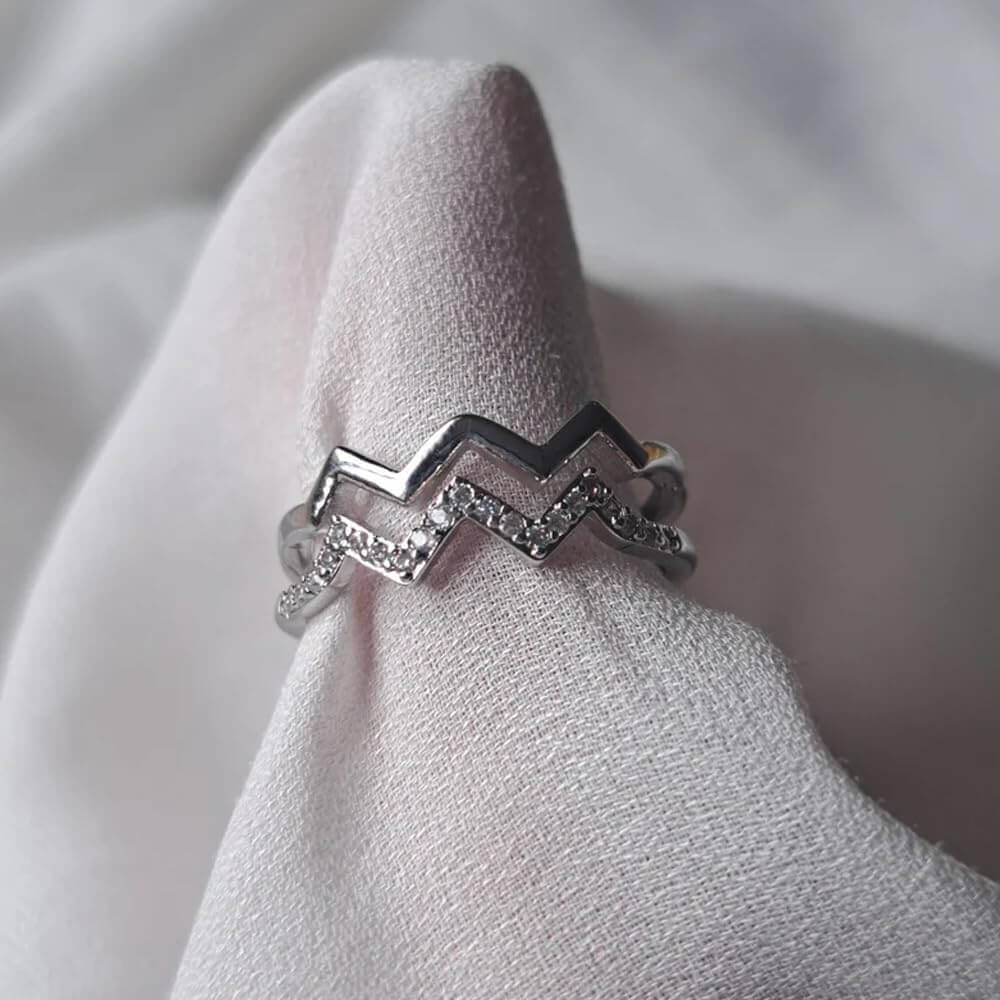 Anello Donna in Argento Sterling 925 Alti e Bassi