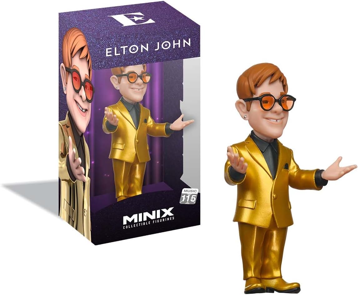Minix - Elton John (Music 115) - Vinyl Figure Gold Suit Statua Collezione 12Cm