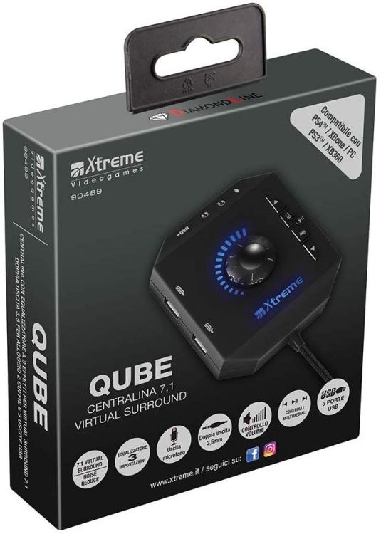 Xtreme Qube Sound Box 7.1 Virtual Surround Control Unit Ps4 Ps3 Xbox One Pc Switch