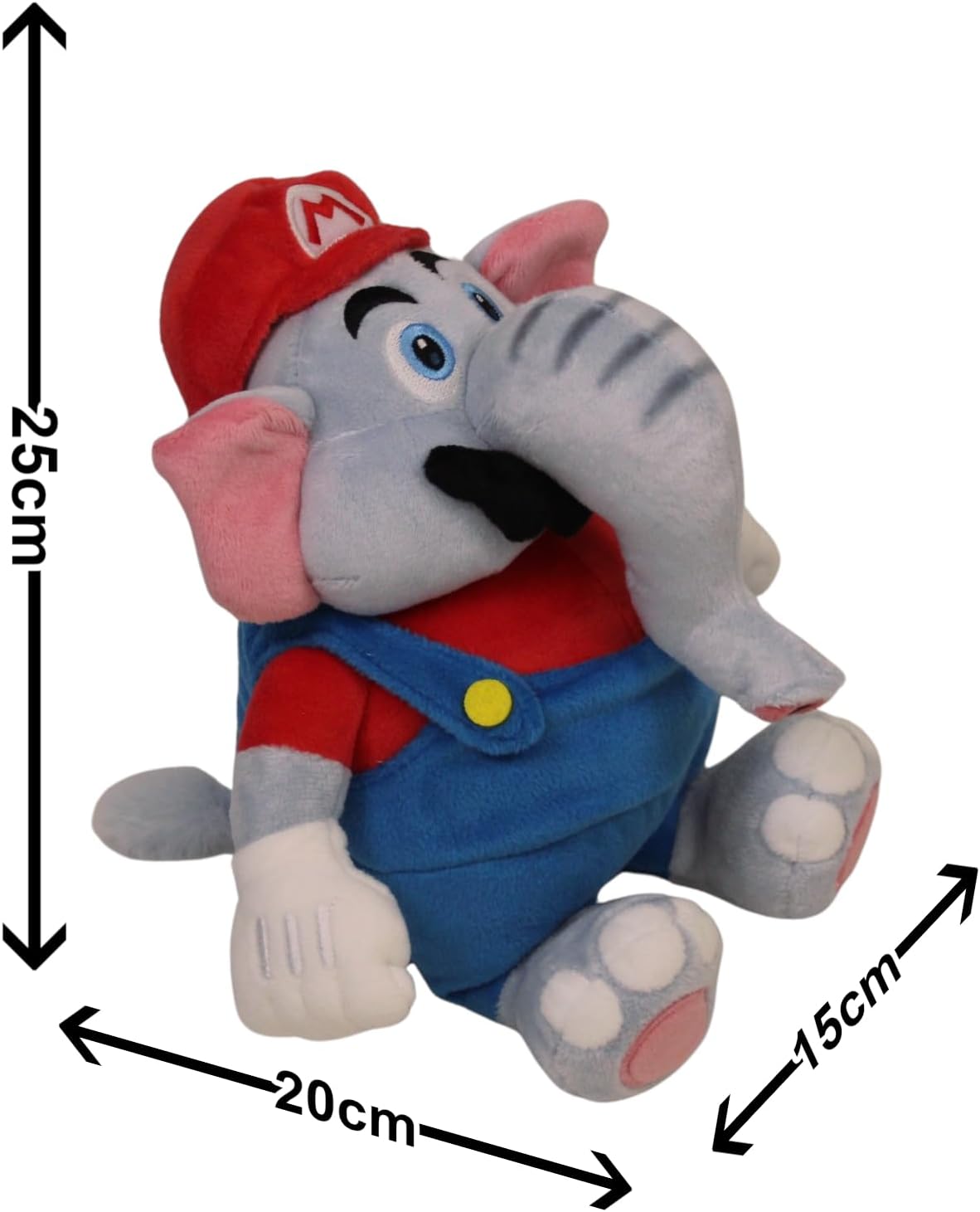Super Mario Bros. Wonder Peluche Figure Mario Elefant 27cm Nintendo Switch