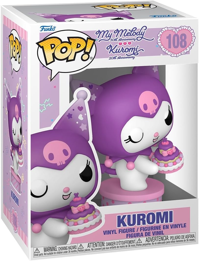Funko Pop ! Animation - Hello KItty (108) Kuromi w/Cake Vinyl Figure 9cm