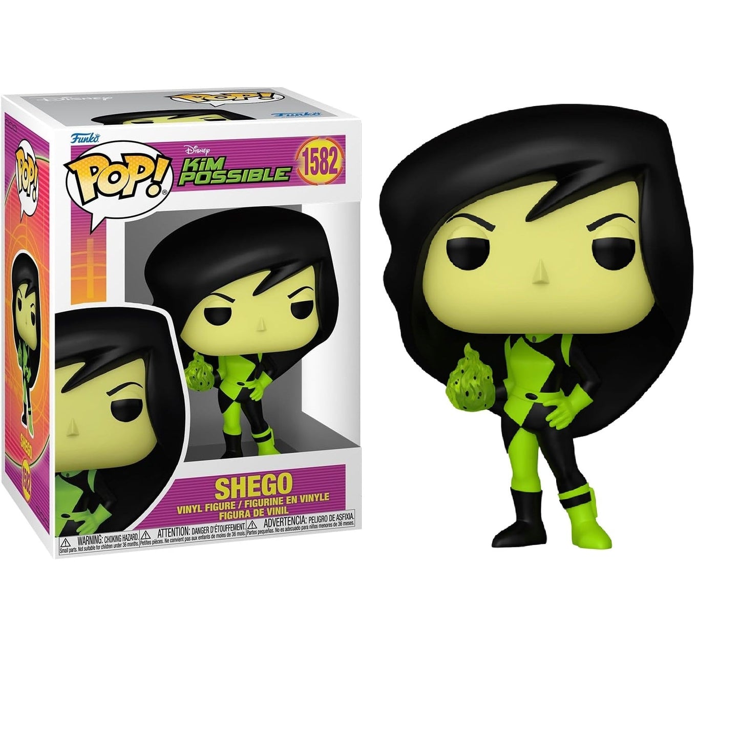 Funko Pop ! Disney - Kim Possible (1582) Shego Figure Vinyl 9 Cm Funko
