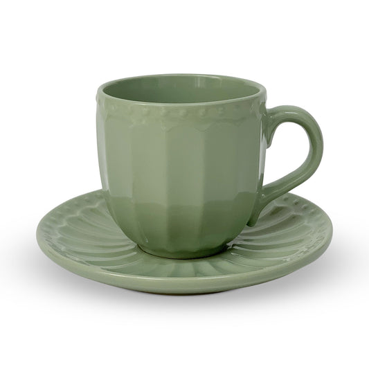 Tazza con piattino Mug Retrò in porcellana Nuvole di Stoffa Sunday 310ml 6203