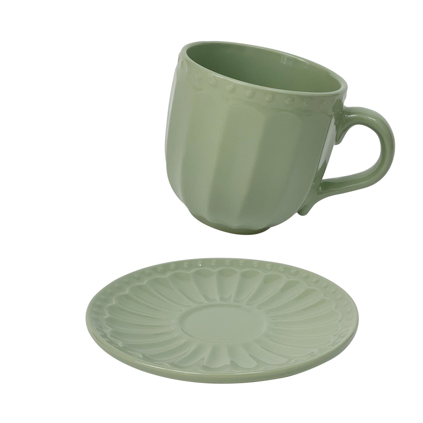 Tazza con piattino Mug Retrò in porcellana Nuvole di Stoffa Sunday 310ml 6203