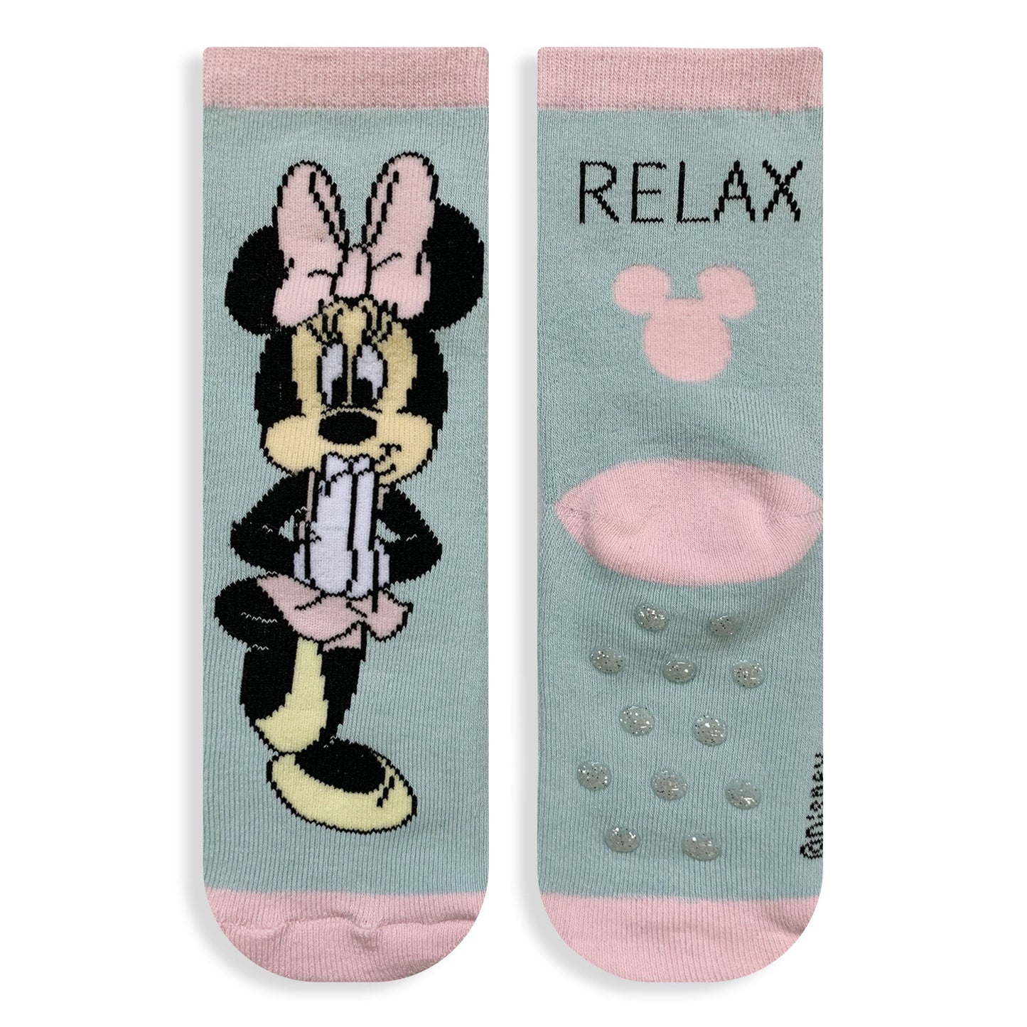 Calzini antiscivolo bambina Disney Minnie Mouse in spugna cotone invernale 6219