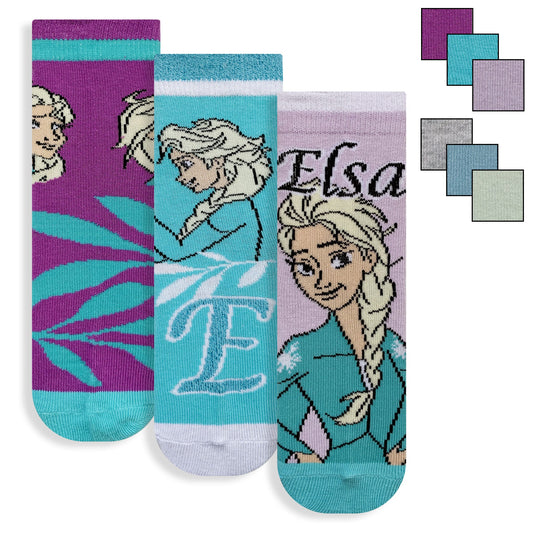 Calzini bambina Disney Frozen Elsa set 3 paia in cotone 6222