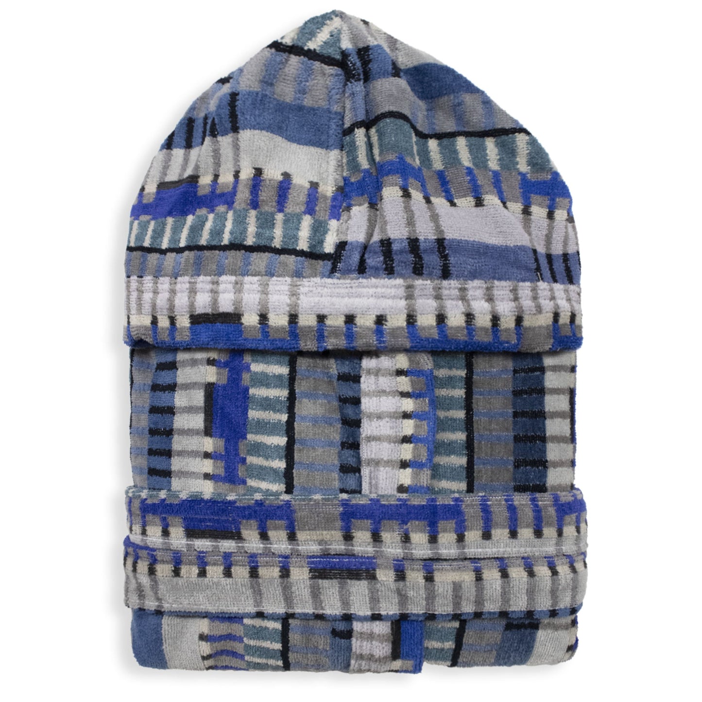 Accappatoio uomo in spugna velour cinigliato Sommaruga con cappuccio 6235