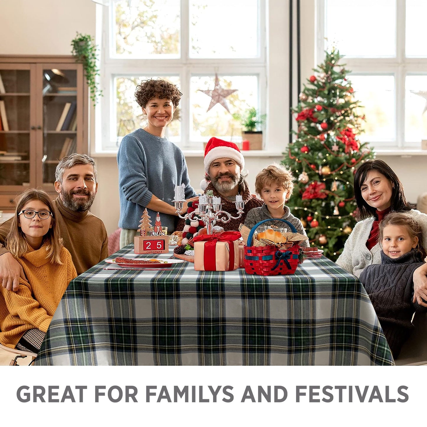 Copritavolo Natalizio Maestri Cotonieri Scozzese Tartan tovaglia 12 posti 6248