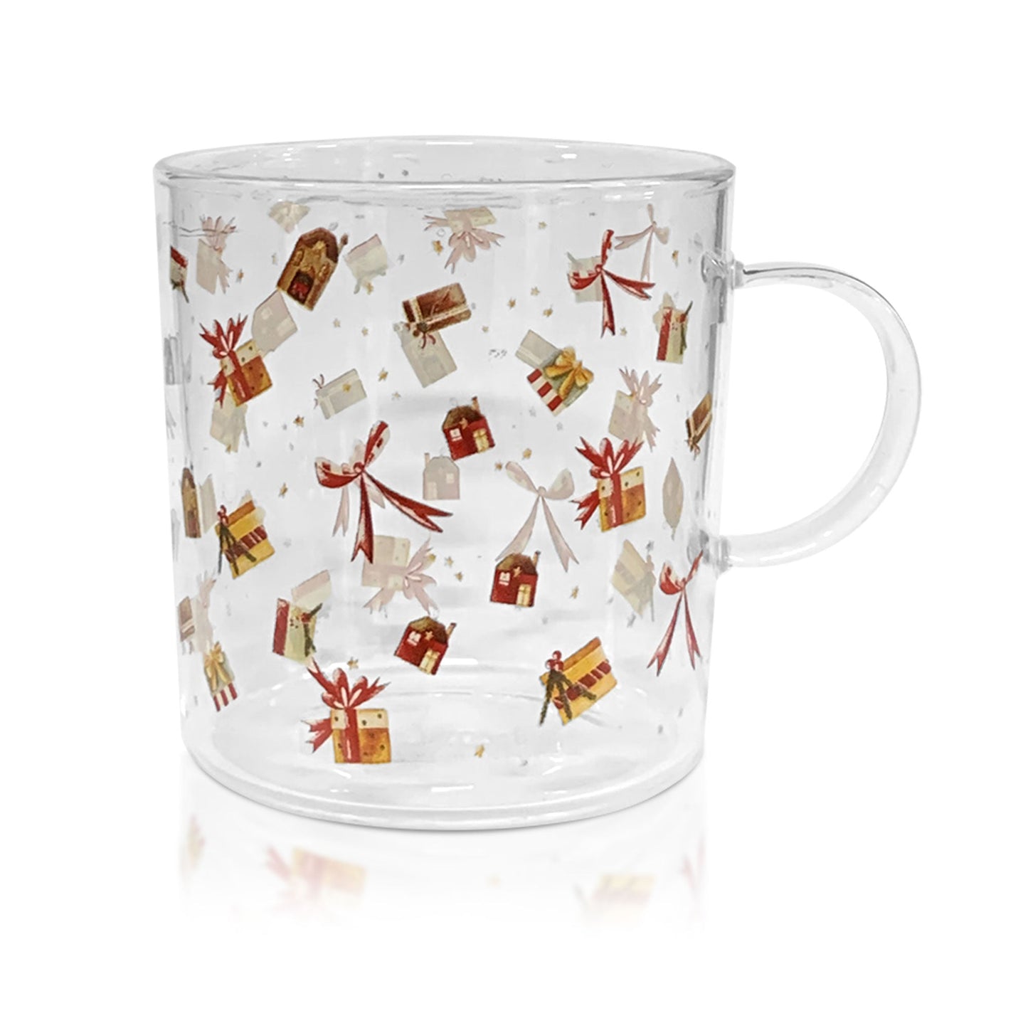 Tazze natalizie Nuvole di Stoffa in vetro Tazza Decori Natale Carol 350ml 6279