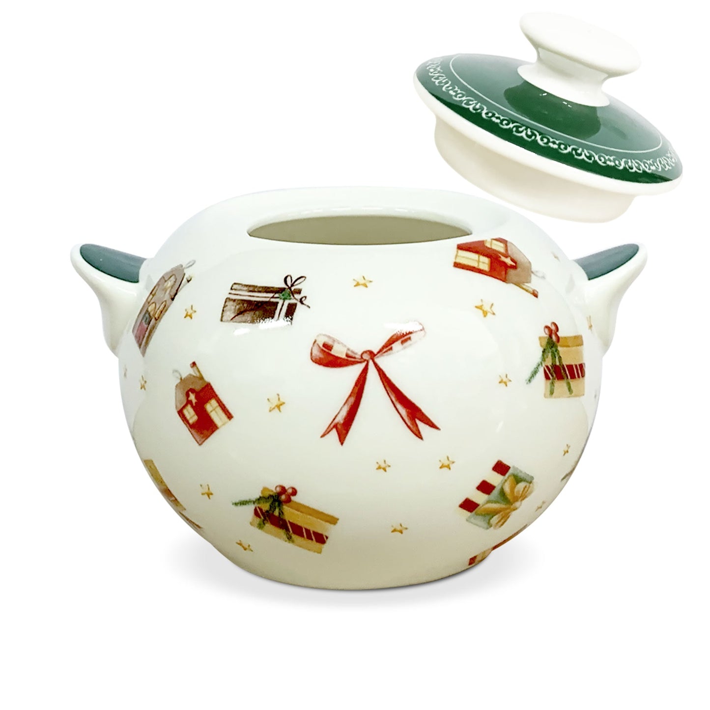 Zuccheriera natalizia in porcellana Nuvole di Stoffa Christmas Carol 6288