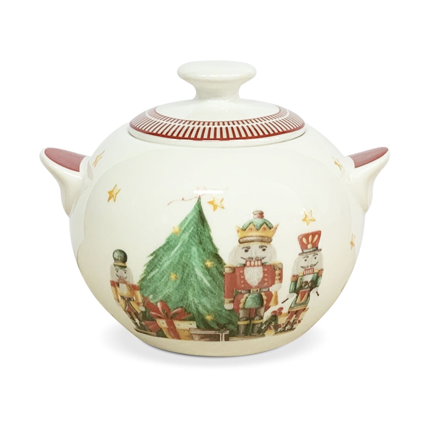 Zuccheriera natalizia in porcellana Nuvole di Stoffa Schiaccianoci Carol 6289