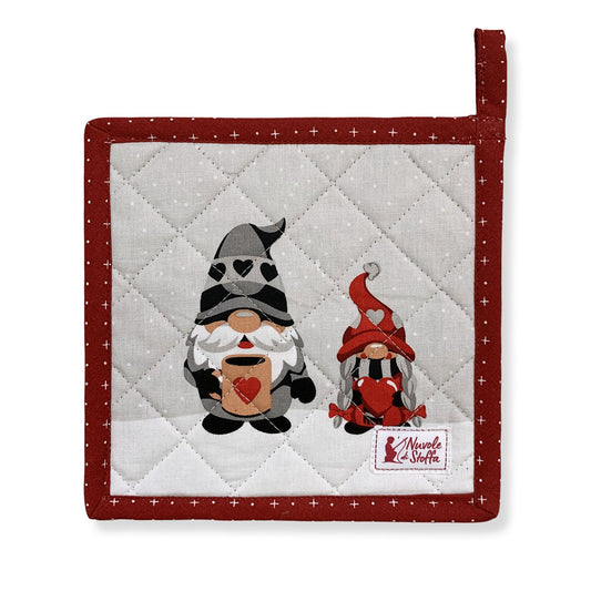 Presina da forno natalizia Nuvole di Stoffa in cotone decoro Natale Klaus 6315