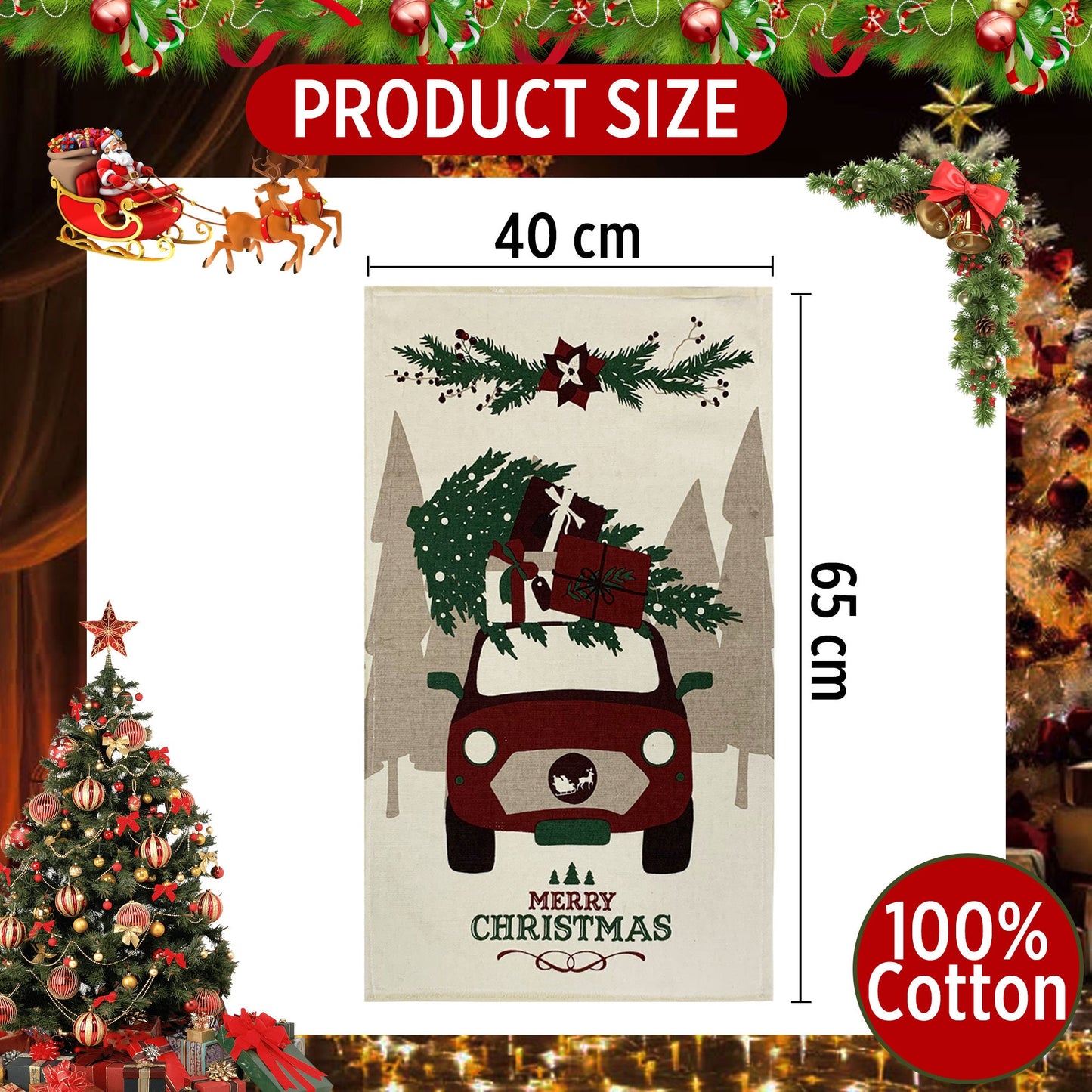 Strofinaccio da cucina natalizio Nuvole di Stoffa canovaccio decoro Natale 6332