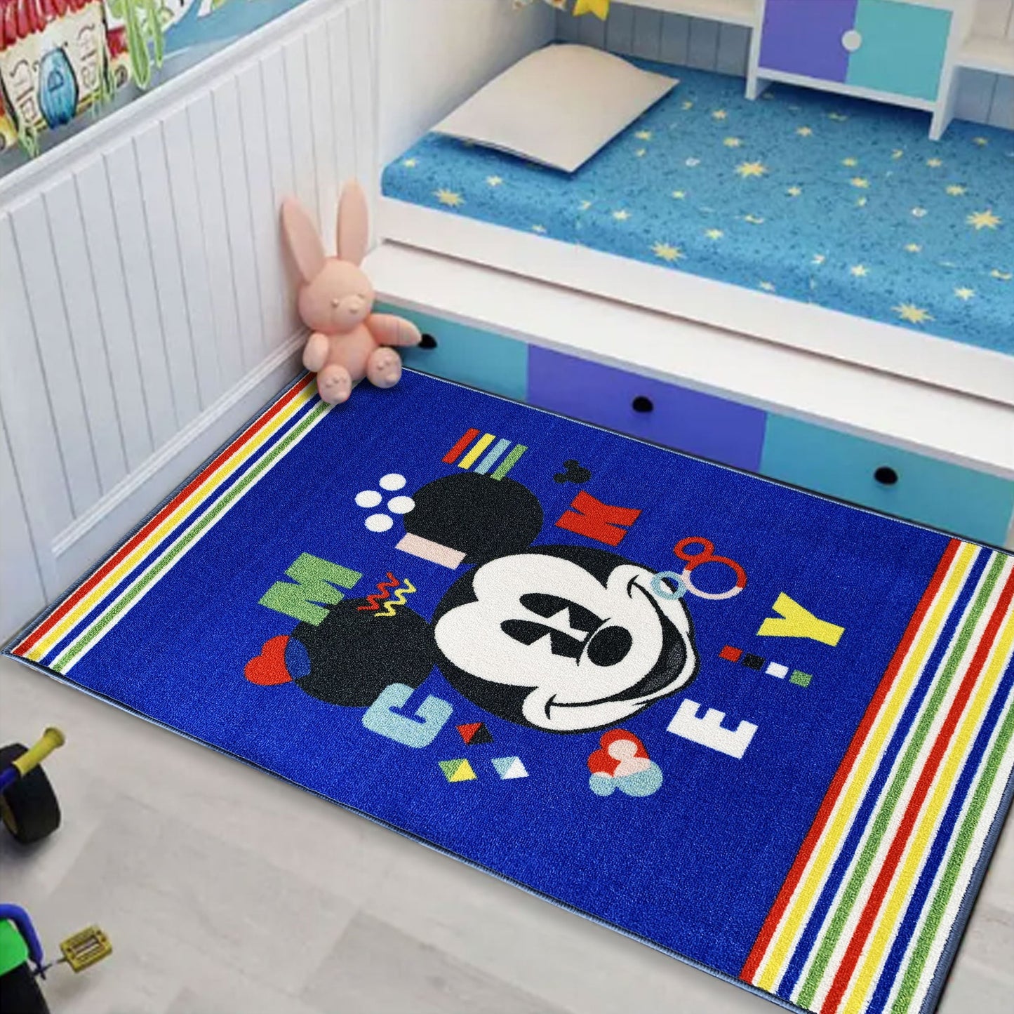Tappeto antiscivolo cameretta bambini Disney Mickey Mouse 80x120cm 6338