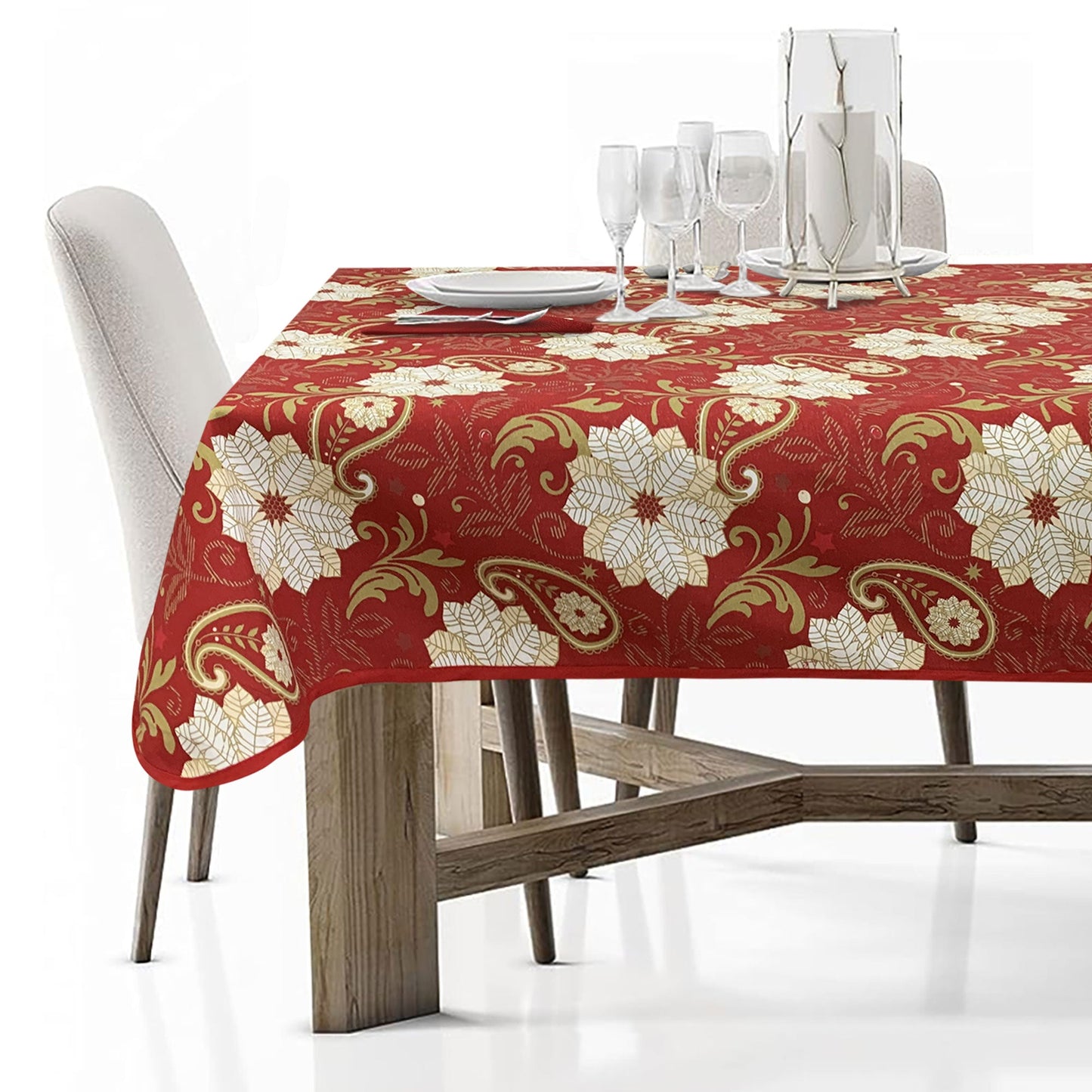 Tovaglia Natalizia servizio da tavola + tovaglioli Preziosa Home 18 posti 6367