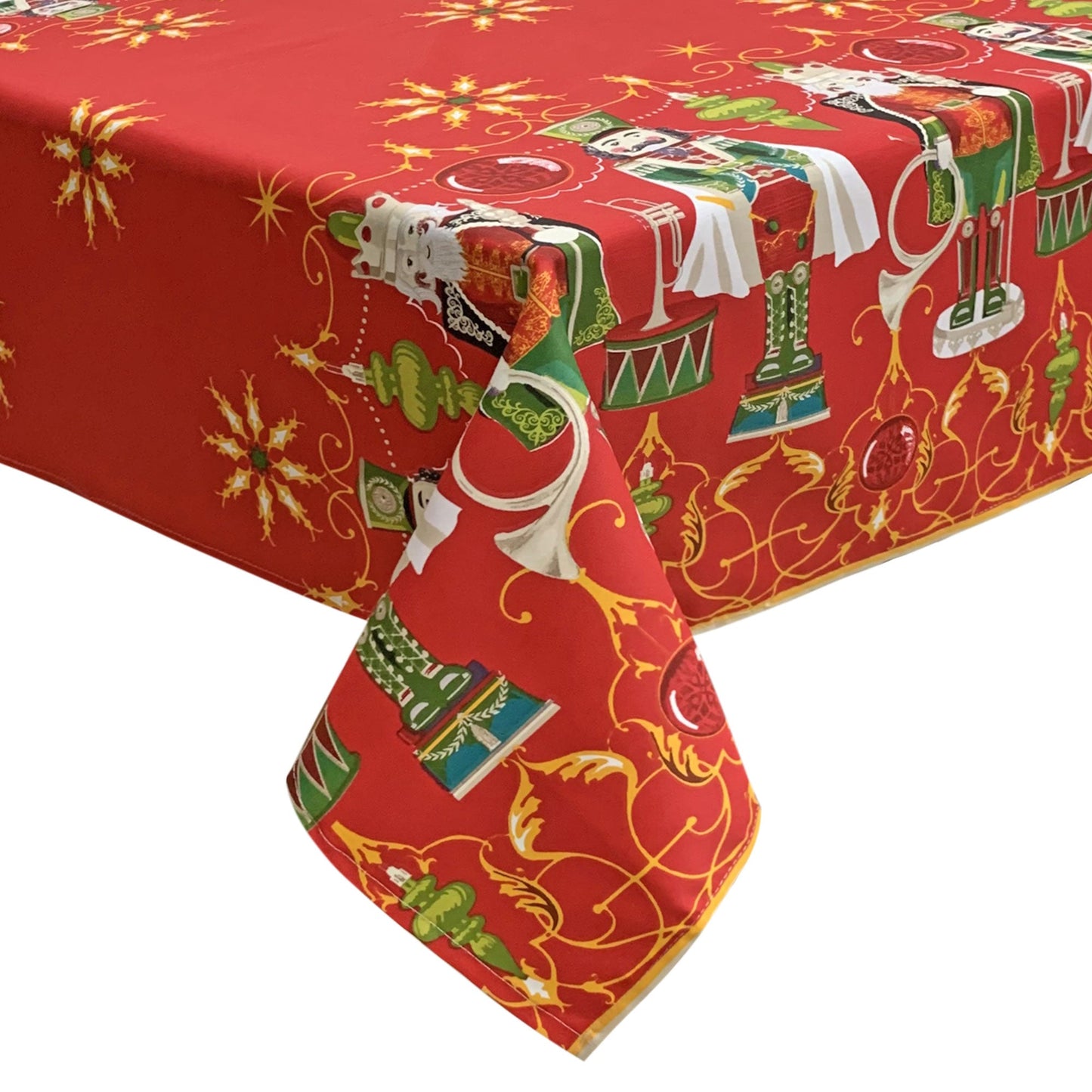 Tovaglia Natalizia in rasatello stampata Preziosa Home 24 posti Natale 6386