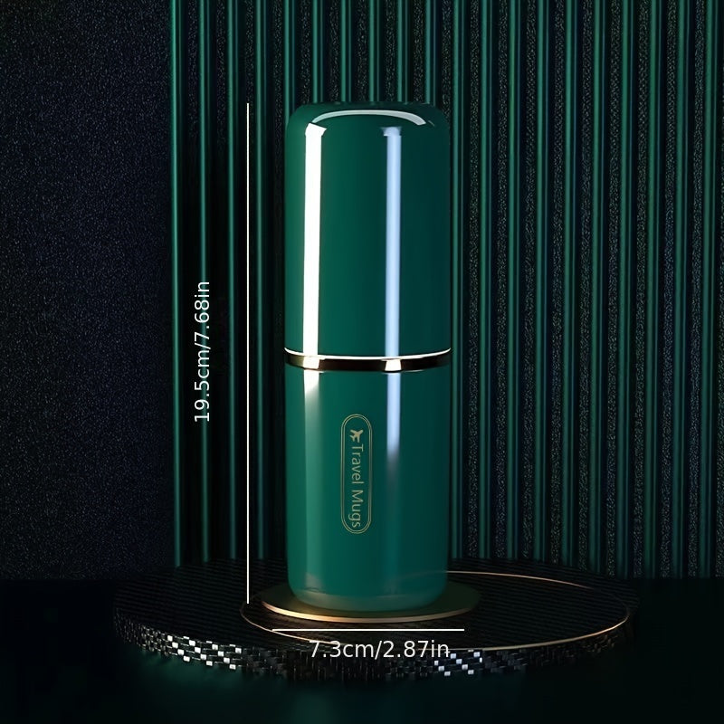 Luxury Portable Travel Toothbrush Holder Set with Cup - Unscented, Elegant Toothbrush Storage Case with Lid, Creative Convenient Toothbrush Cup for Trips - Duo Pack