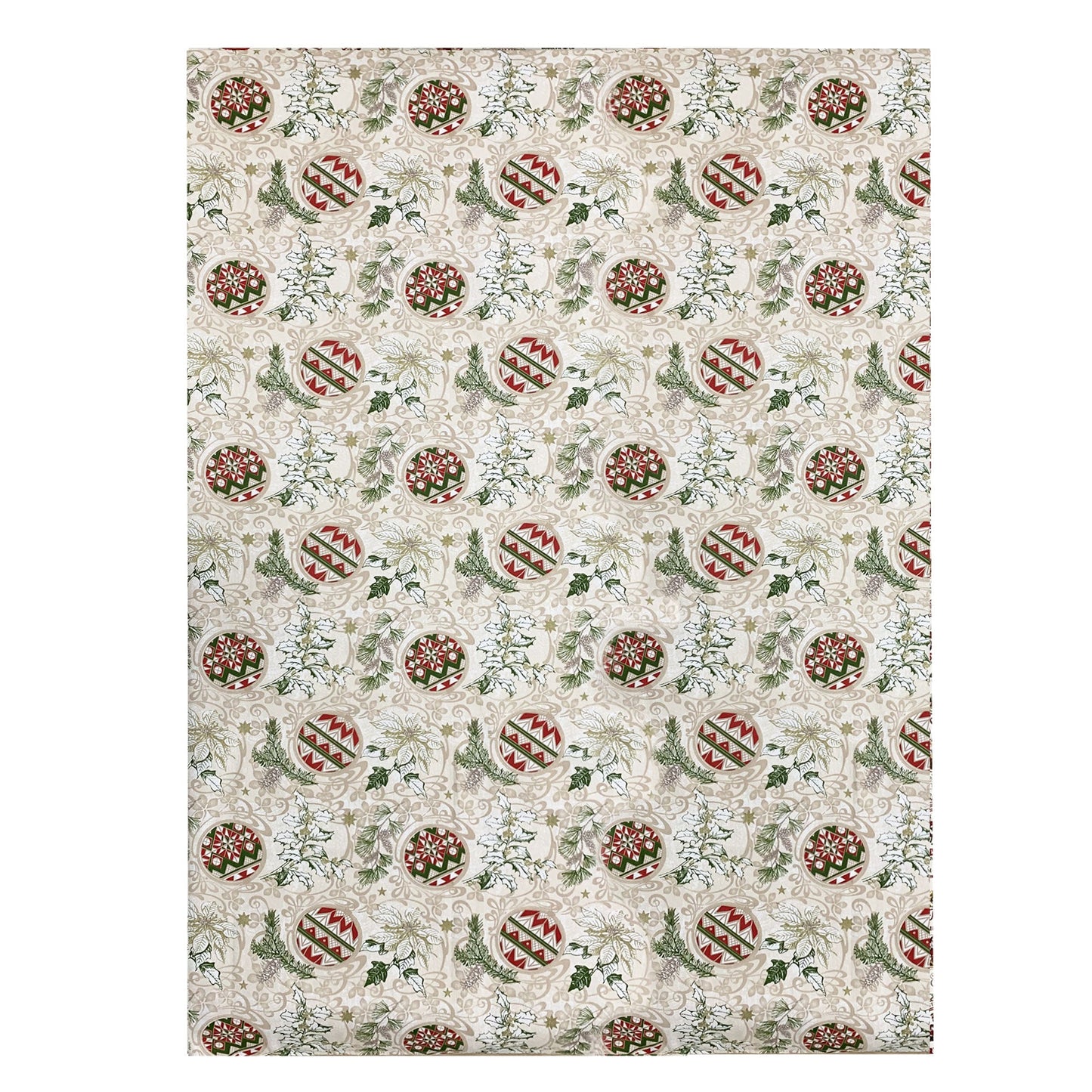 Tovaglia Natalizia panama stampata Preziosa Home 6 posti Natale Abete 6437