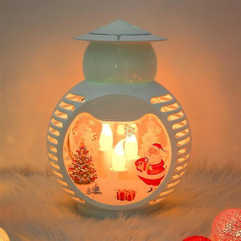 Christmas lantern with snow globe