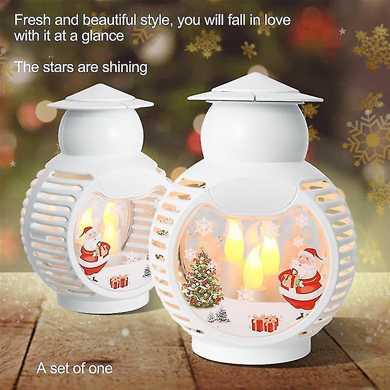 Christmas lantern with snow globe