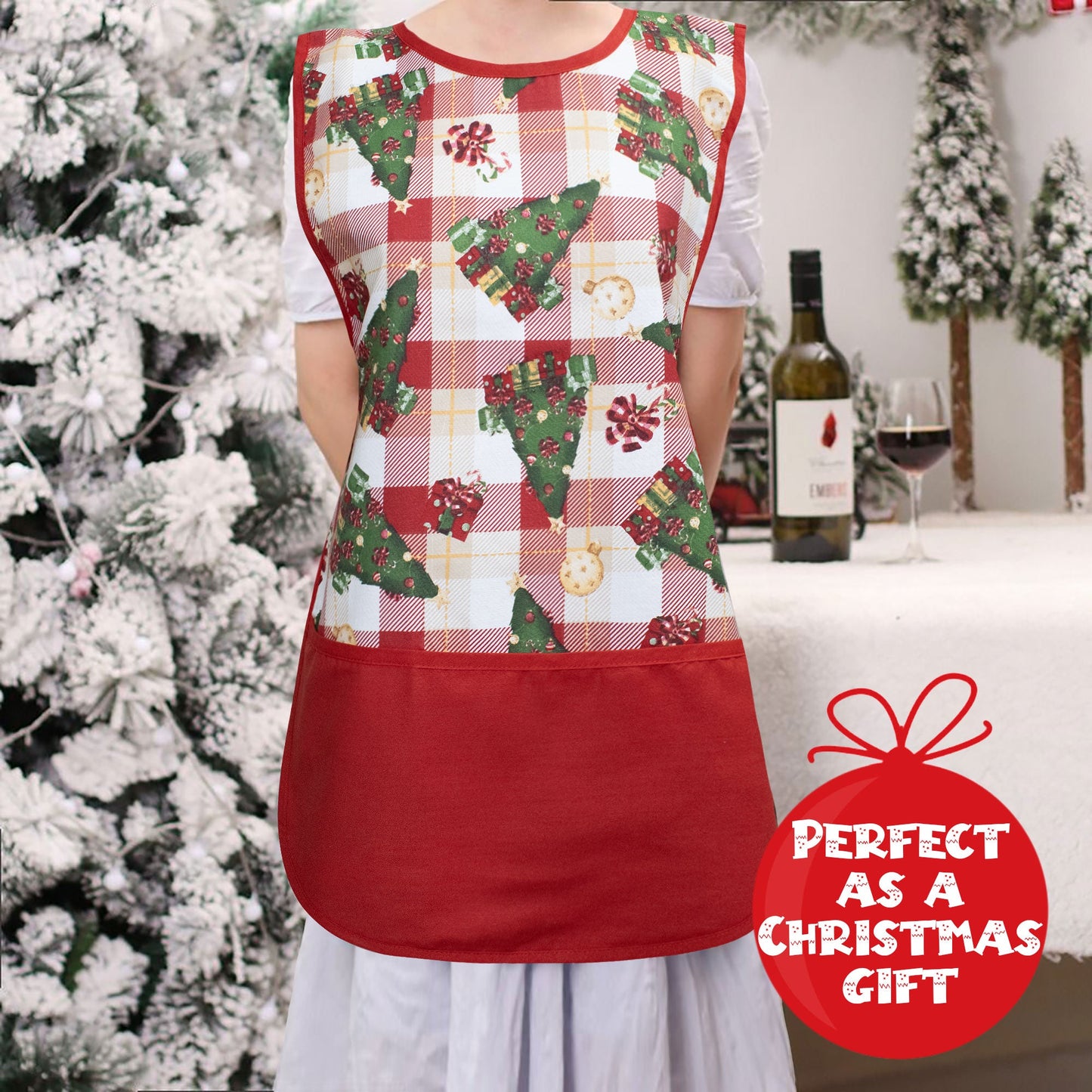 Grembiule da cucina Natalizio Casacca 100% Cotone Idea regalo Natale 6459