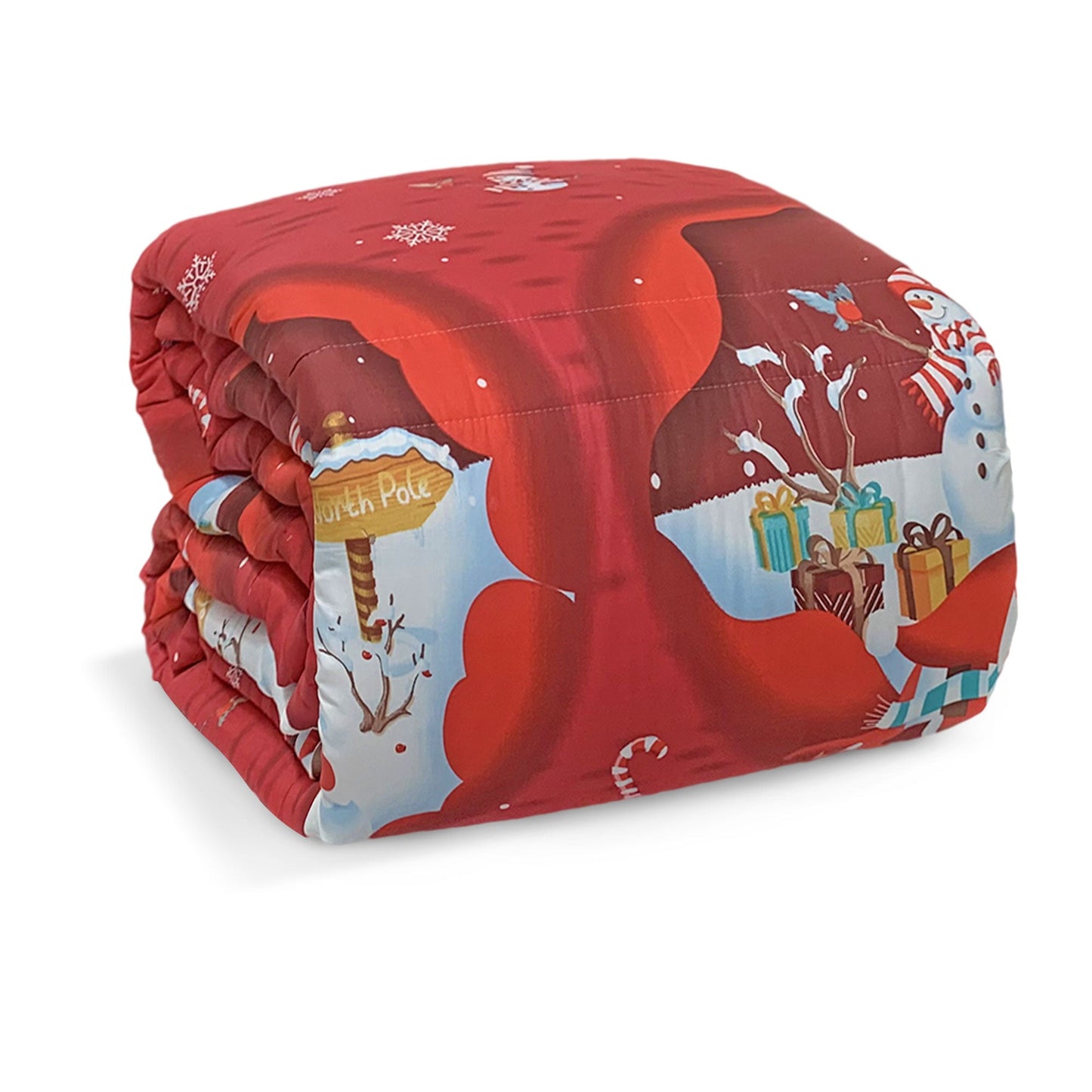 Trapunta natalizia piumone invernale Babbo Natale Varie Misure 6509