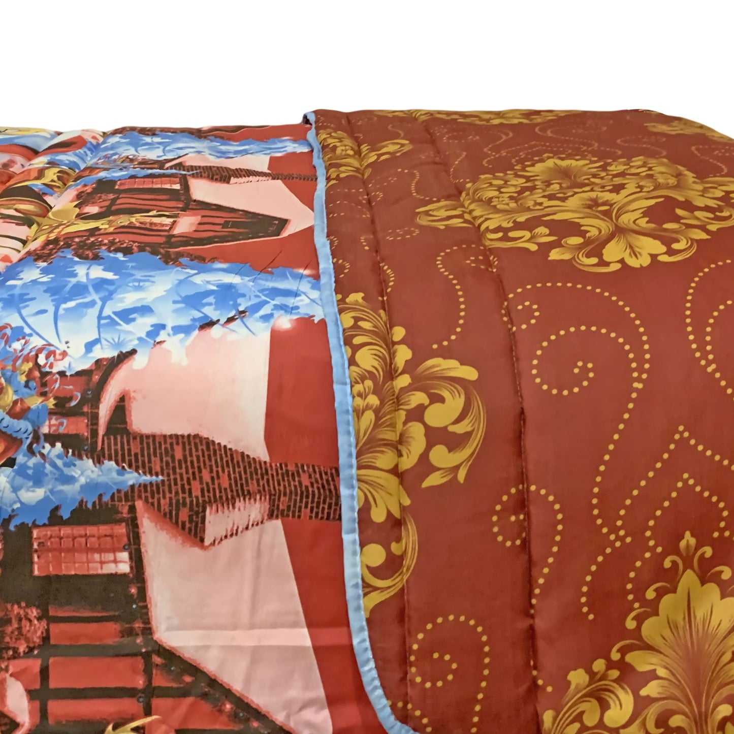 Trapunta natalizia piumone invernale letto matrimoniale Babbo Natale 6510