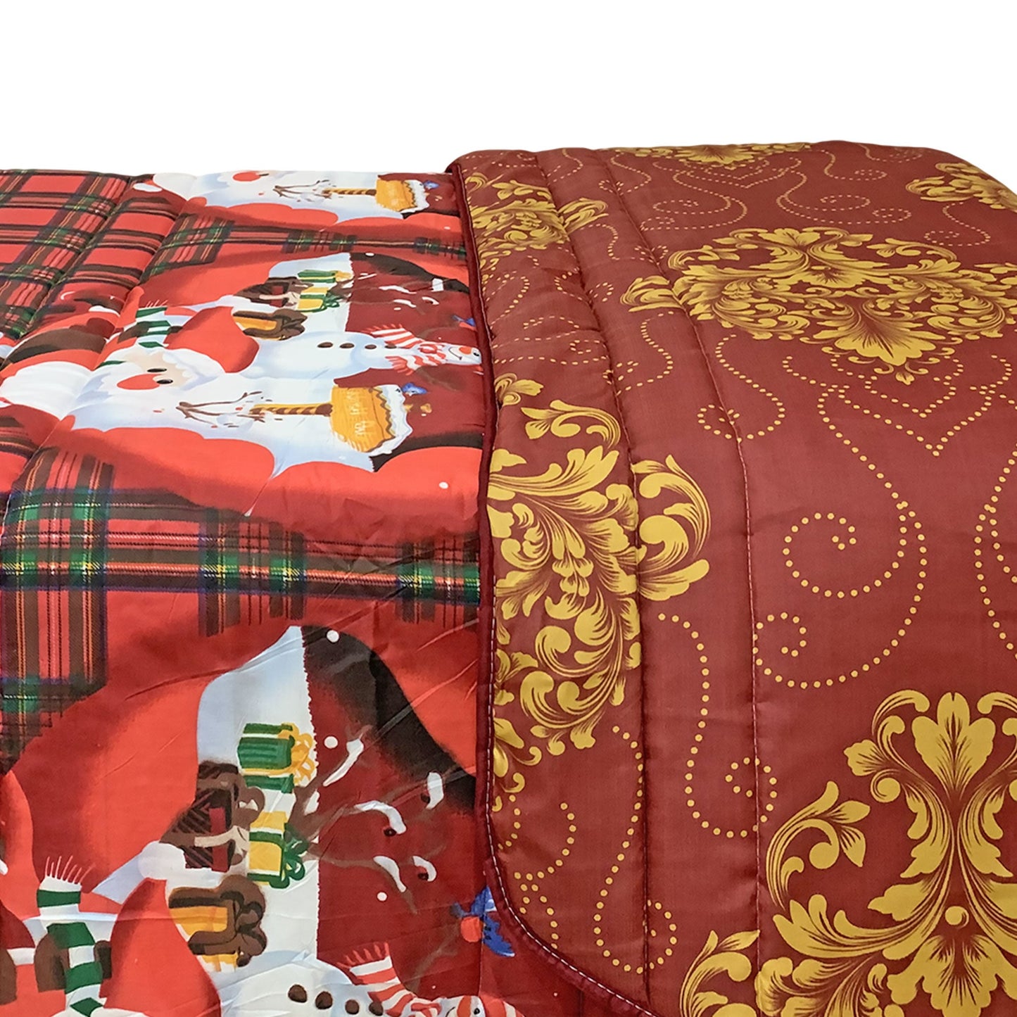 Trapunta natalizia piumone invernale letto singolo 1 posto Babbo Natale 6516