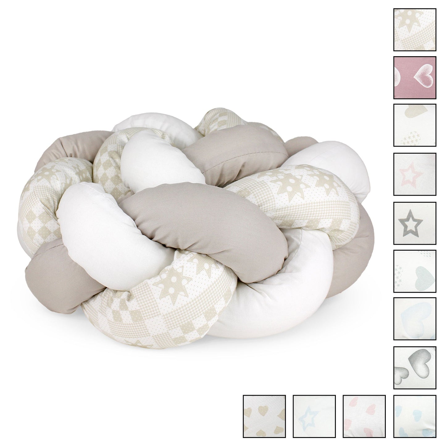 Paraurti per culla lettino intrecciato neonato treccia traspirante Cotone 6533