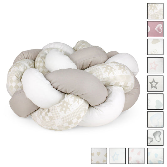 Paraurti per culla lettino intrecciato neonato treccia traspirante Cotone 6533