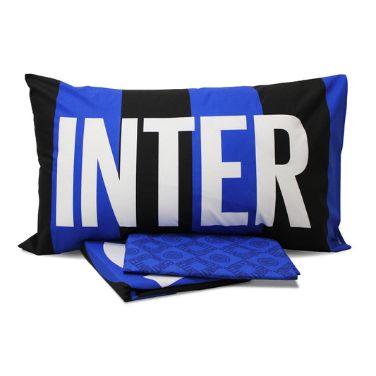 Completo Lenzuola letto singolo FC Inter Ufficiale in Cotone 1 piazza 6534