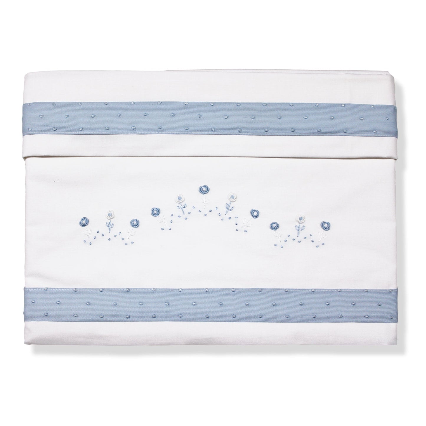 Coordinato Culla Carrozzina Ricamato a mano Elite set cotone 3 pezzi 6536