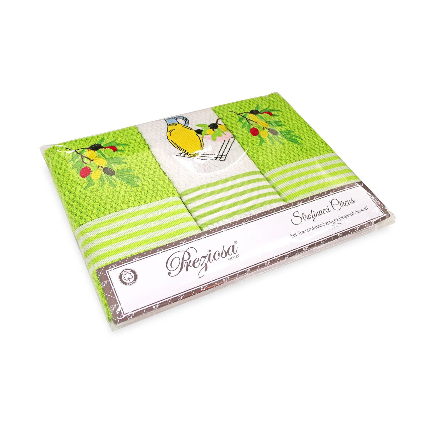 Set strofinacci da cucina Preziosa Home canovacci in spugna Jacquard Circus 6538