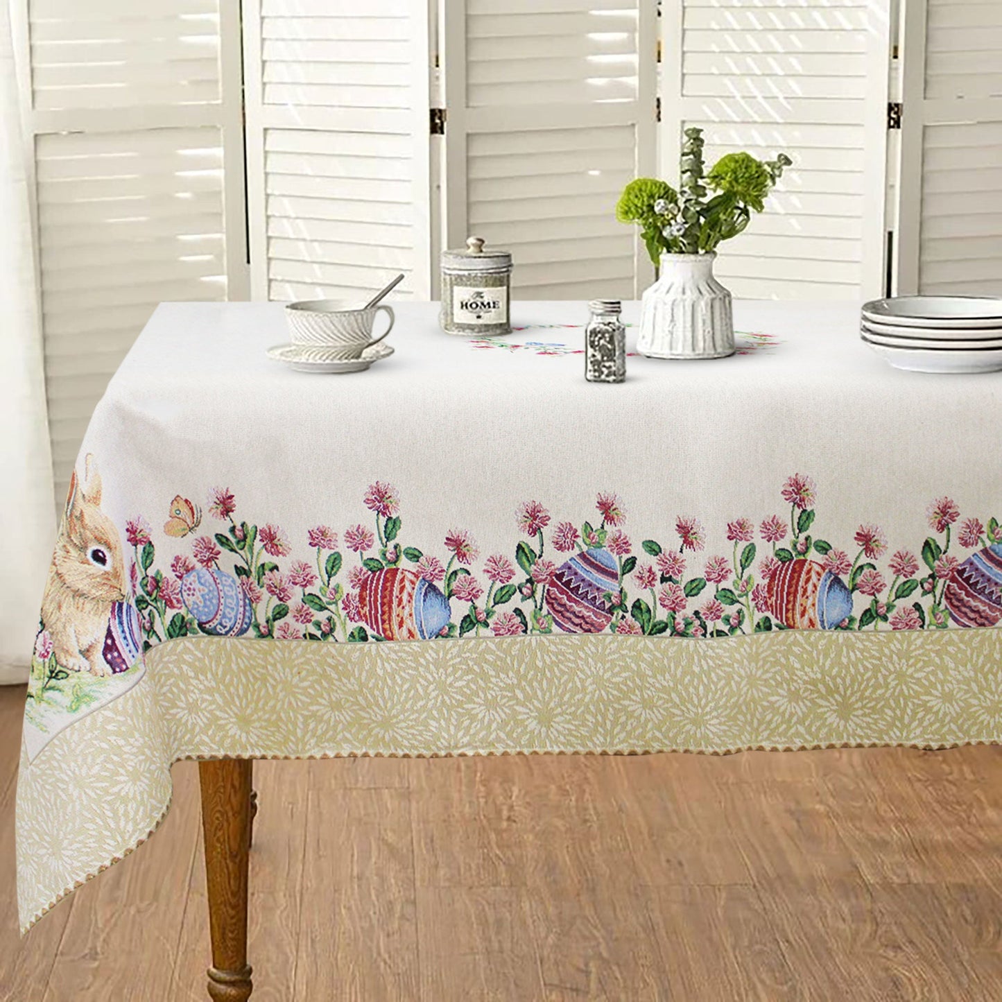 Copritavolo Pasquale in gobelin Vingi tovaglia Pasqua 6 posti Dis.1 6594