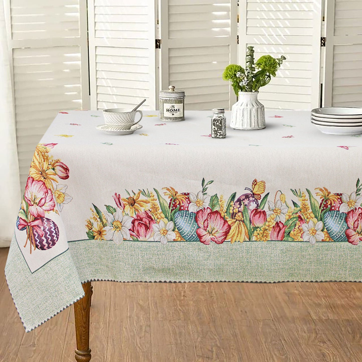 Copritavolo Pasquale in gobelin Vingi tovaglia Pasqua 6 posti Dis.3 6597