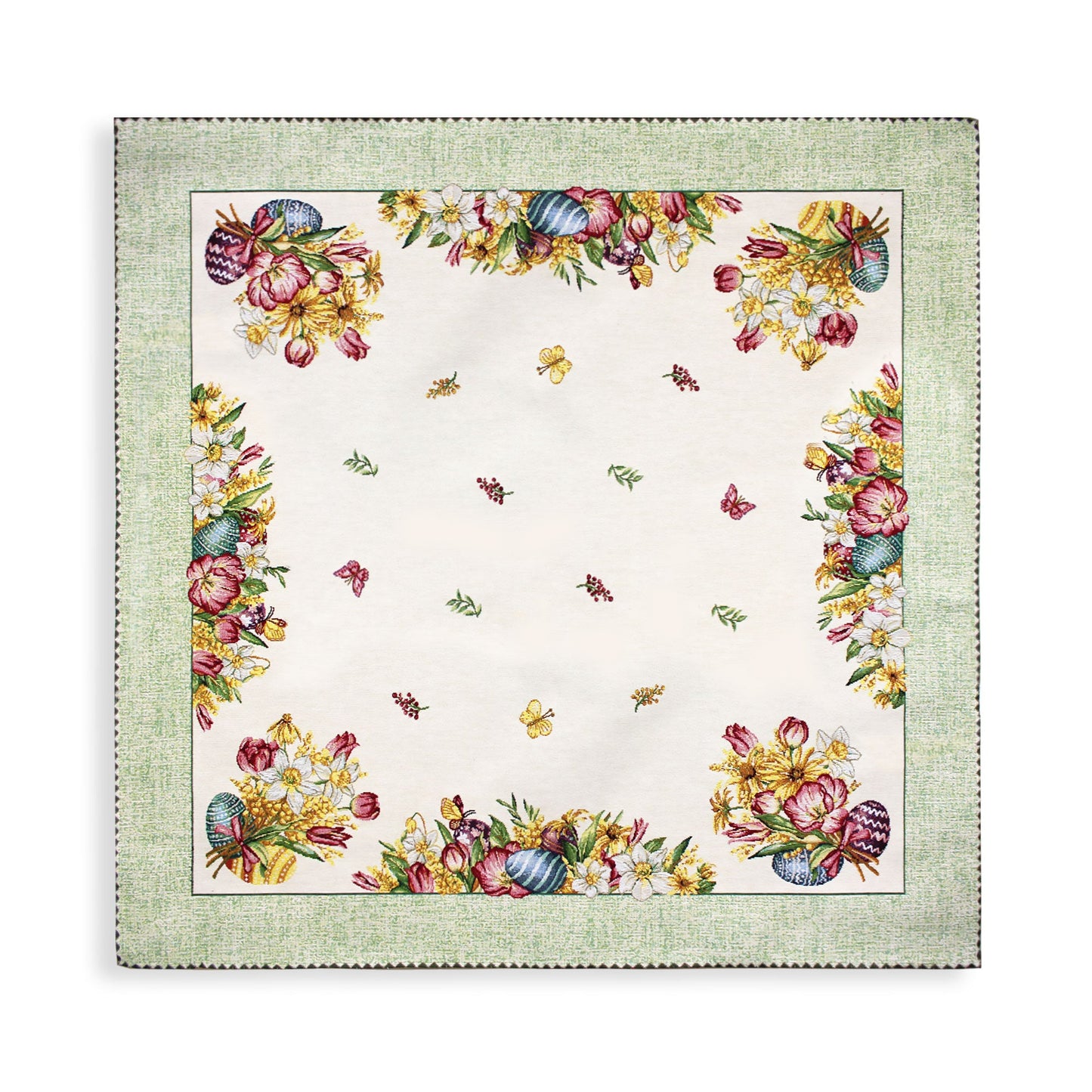 Centrotavola Pasquale 93x93cm in gobelin Runner Vingi Pasqua Dis.3 6620