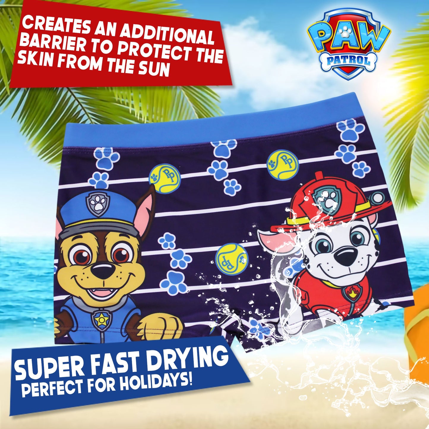 Costume da bagno per bambino Paw Patrol boxer mare bimbo 6639