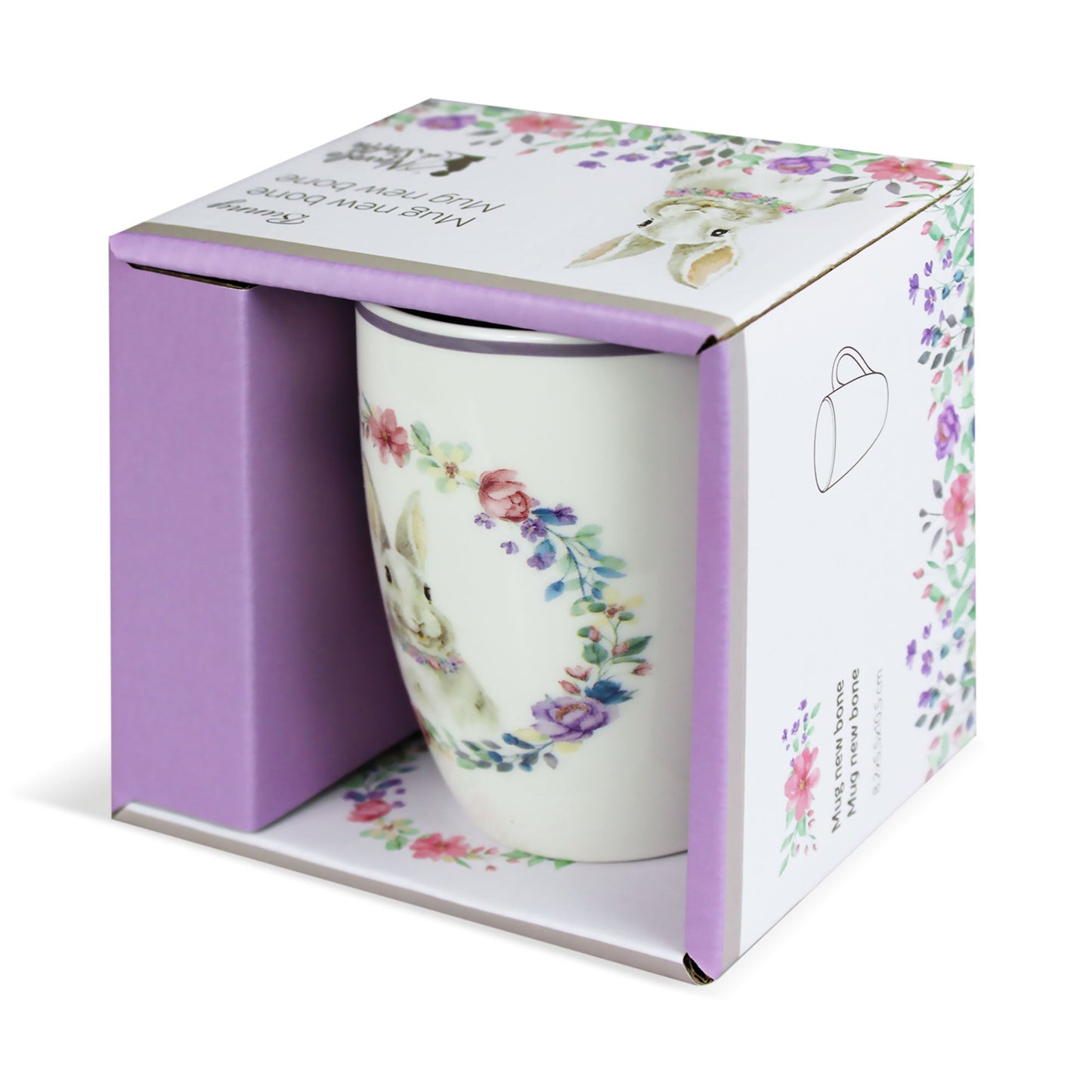 Tazza pasquale Nuvole di Stoffa Mug in porcellana Decoro Pasqua Bunny 340ml 6645
