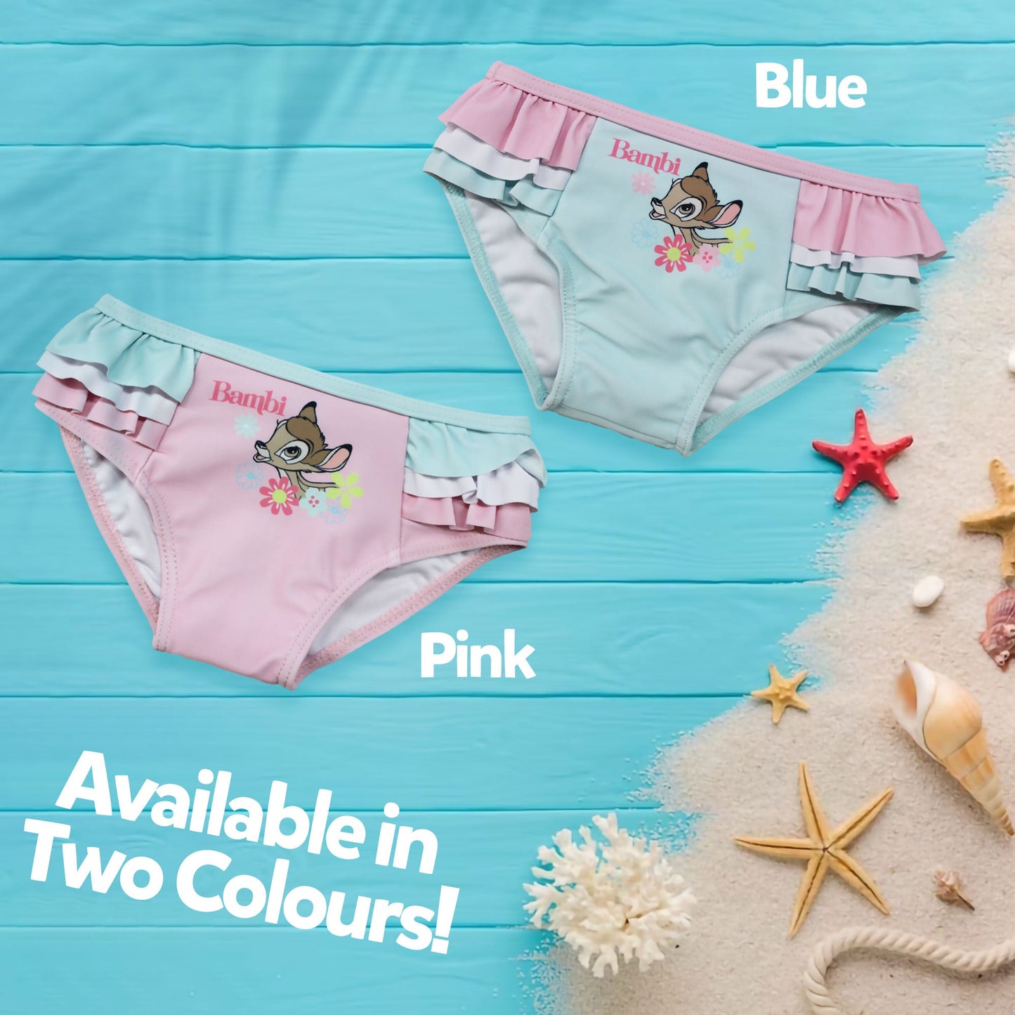 Costume da bagno slip mare per neonato bambina Disney Bambi bimba 6654