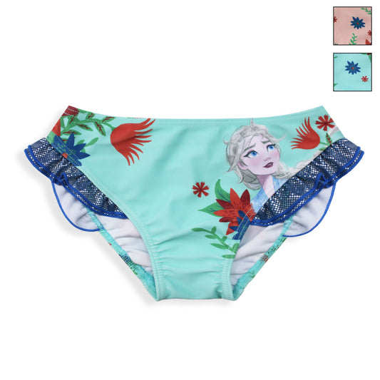 Costume da bagno slip mare per bambina Disney Frozen Elsa con volant bimba 6656