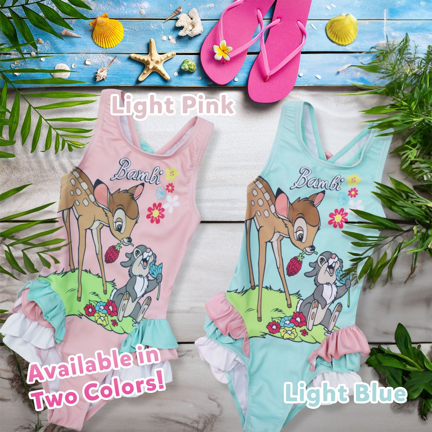 Costume da bagno intero mare Disney Bambi per neonato bambina 1 pezzo bimba 6661