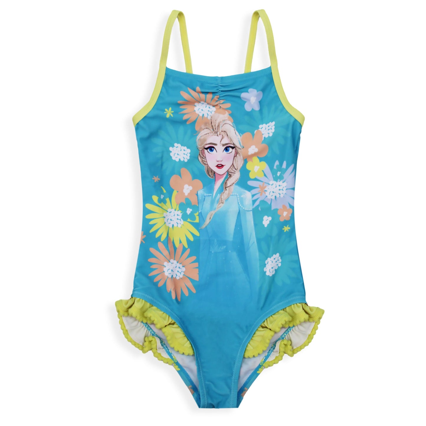 Costume da bagno intero mare bambina Disney Frozen Elsa 1 pezzo con volant 6664