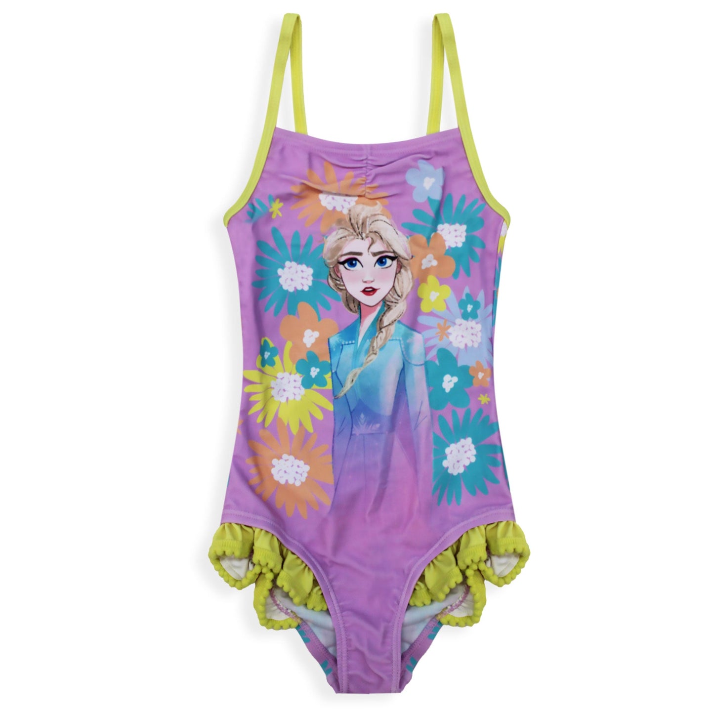 Costume da bagno intero mare bambina Disney Frozen Elsa 1 pezzo con volant 6664