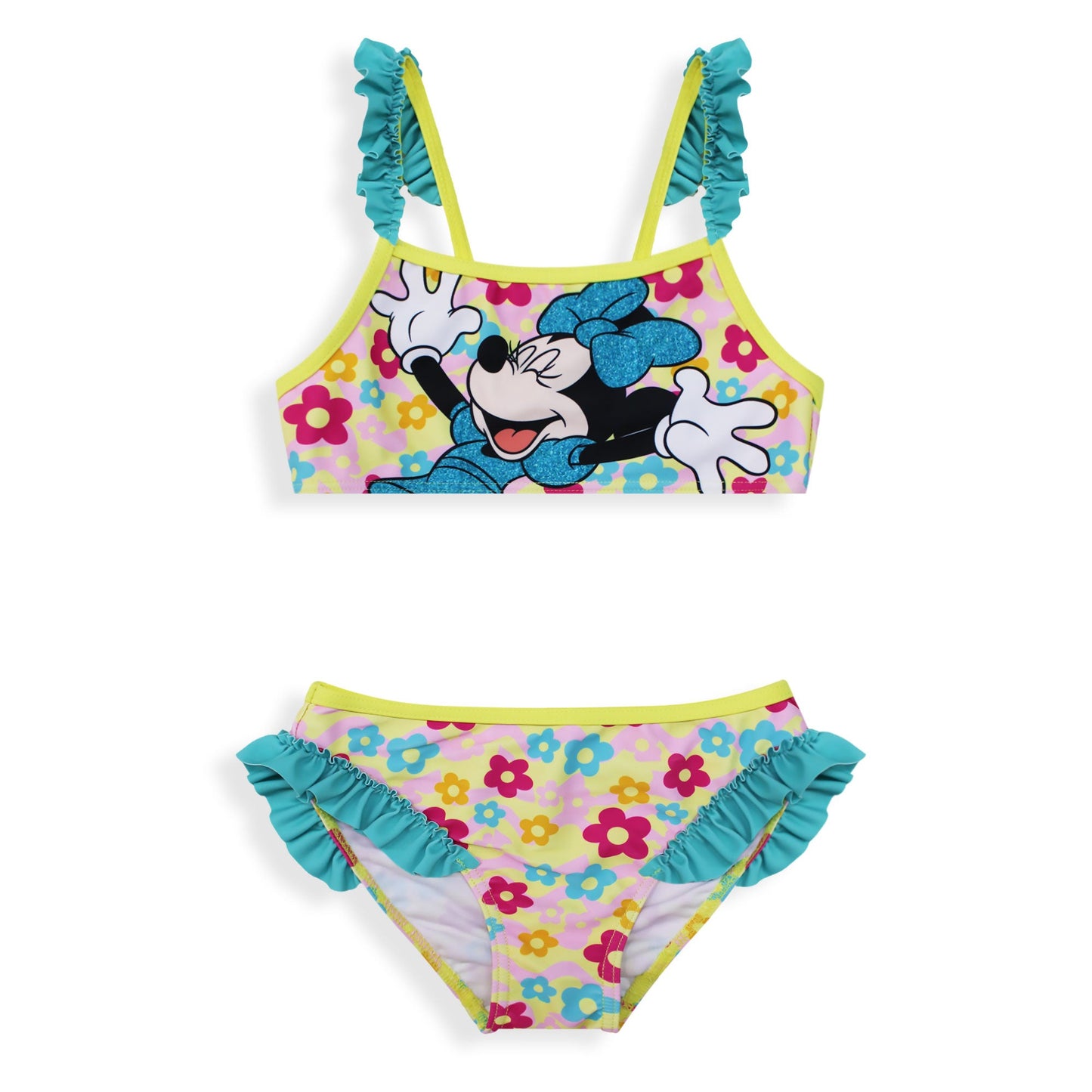Costume da bagno Disney Minnie Mouse bikini mare per bambina 2 pezzi 6669
