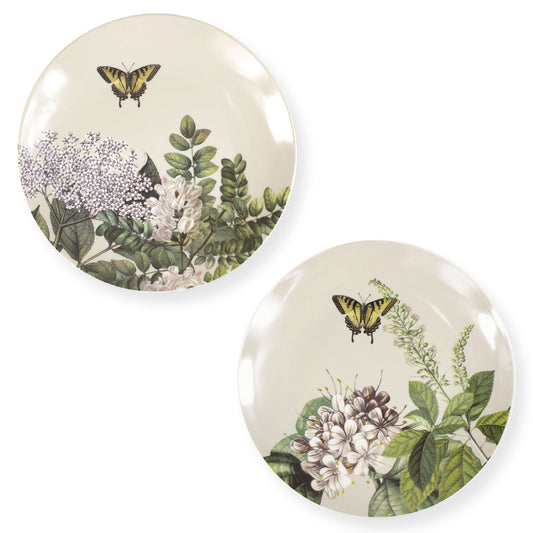 Piatti da dessert Nuvole di Stoffa Herbarium 2pz in porcellana Natural Chic 6676