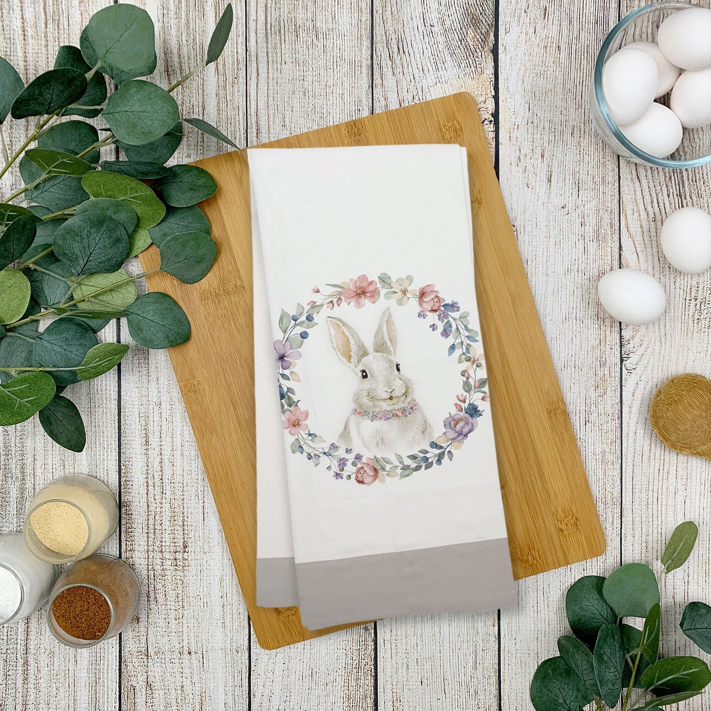Strofinaccio pasquale Nuvole di Stoffa Bunny in cotone Decoro Pasqua 6696