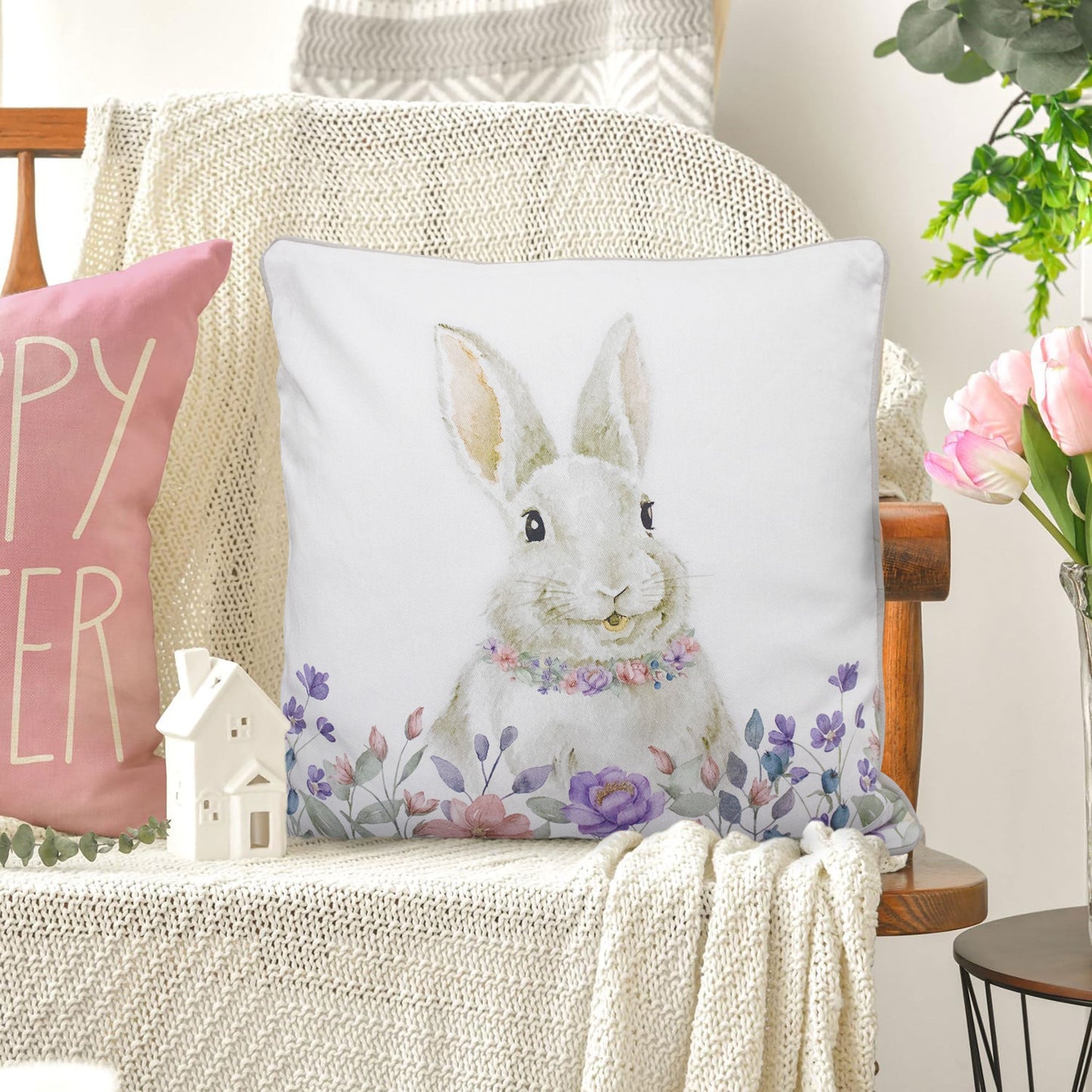 Cuscino arredo pasquale Nuvole di Stoffa 40x40cm Bunny decorazione Pasqua 6706