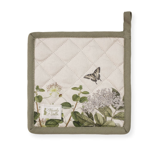 Presina da forno Nuvole di Stoffa Herbarium fiori Shabby Chic in cotone 6726