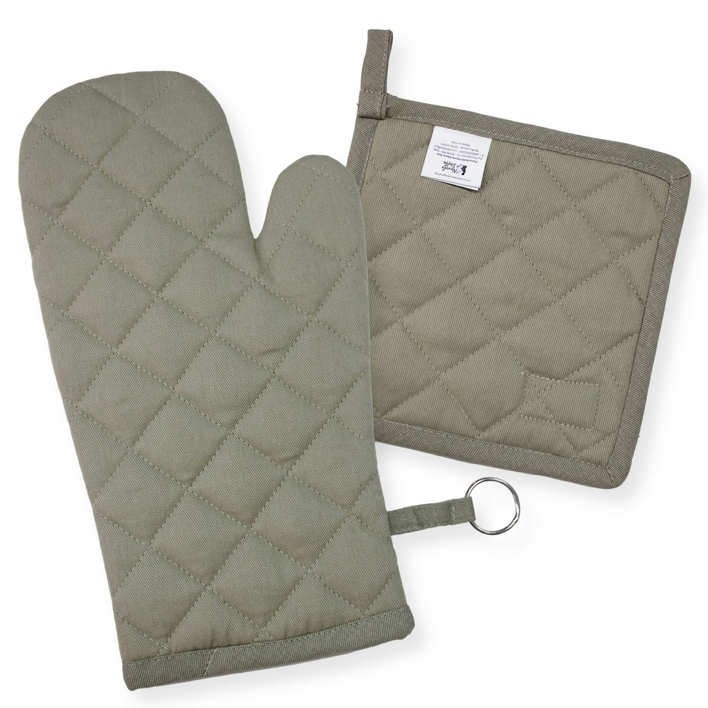 Guantone e Presina da forno Nuvole di Stoffa Herbarium Shabby Chic cotone 6729